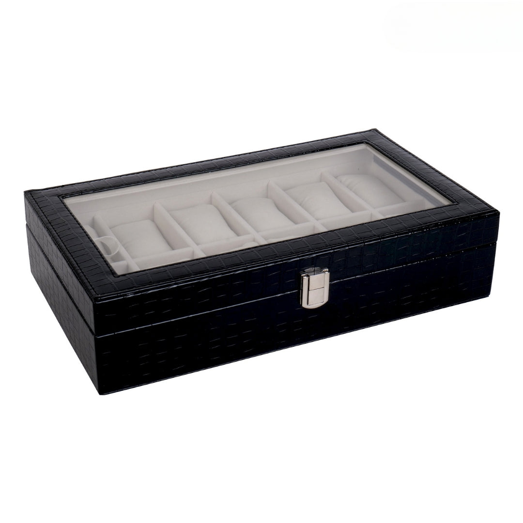 12 Slot Watch Box ( With Glass Top)